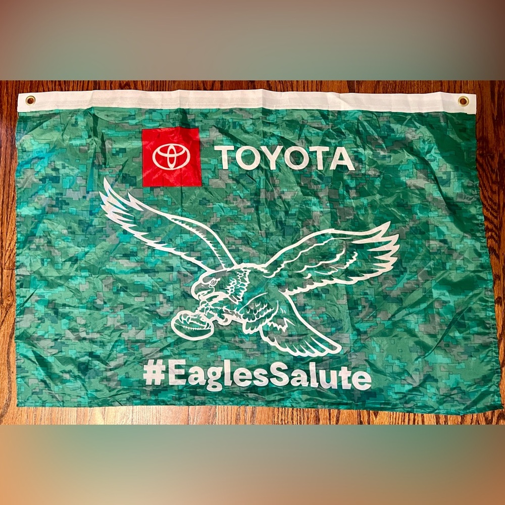 NFL Philadelphia Eagles Kelly Green Military Salute Flag NEW GO BIRDS!!!